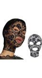 Sexy Zwarte Transparant Bloemen Gezichtsmasker Dames