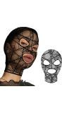 Sexy Zwarte Transparant Spinnenweb Gezichtsmasker Dames