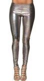 Silver Disco Glanzende Legging