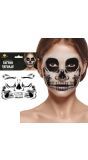 Skelet Gezichtstattoo