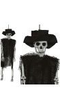 Skelet met Hoed Zwart Hangdecoratie Halloween 47cm