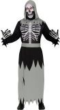 Skelet Outfit Halloween Grijs Zwart Volwassenen