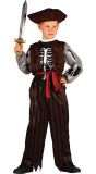 Skelet Piraten Kostuum Jongens Bruin Halloween