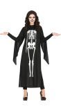 Skelet Tuniek Zwart Halloween Dames