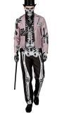 Skeletgroom Kostuum Heren Grijs
