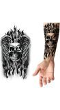 Skull Plak Tattoo Zwart