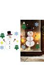 Sneeuwpop Gel Raamstickers Kerst