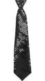 Spangles Pailletten Stropdas Zwart