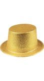 Sparkle Glitter Hoge Hoed Goud
