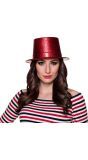 Sparkle Glitter Hoge Hoed Rood