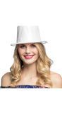 Sparkle Glitter Hoge Hoed Wit
