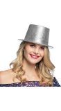 Sparkle Glitter Hoge Hoed Zilver