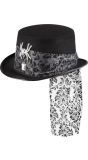 Spider Glitter Hoge Hoed Zwart