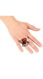 Spinnen Ring met Rode Edelstenen