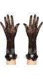Spinnenweb Handschoenen met Strass