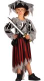Spook Piraten Jurk Meisjes Grijs Rood Halloween
