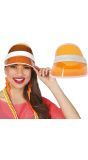 Sportieve 80's Oranje Zonneklep