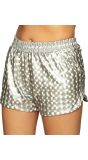 Sporty Hotpants Holografisch Zilver