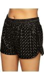Sporty Hotpants Holografisch Zwart