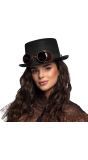 Steamgoggles Hoge Hoed Zwart