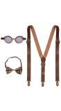Steampunk Accessoire Setje Bruin