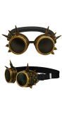 Steampunk Bril met Spikes Brons