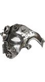 Steampunk Half-Gezichts Masker Zilver