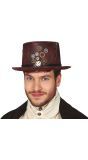 Steampunk Leerlook Hoed