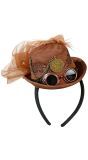 Steampunk Mini Hoedje Suede