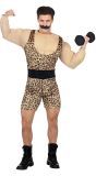 Sterke Man In Panterprint Kostuum