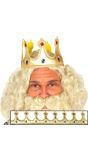 Stoffen Gouden Kroon Koning