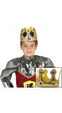 Stoffen Gouden Kroon Koning Kind