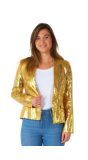 Suitmeister Dames Blazer Pailletten Goud