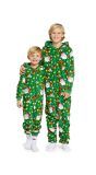 Suitmeister Kind Onesie Kerstman & Elfen Groen