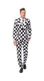 Suitmeister Zwarte Witte Blokken Kostuum