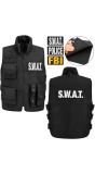 SWAT FBI Politie Tactisch Vest Zwart Jongens Meisjes