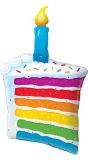 Taartstuk met Kaarsje Verjaardag Folieballon
