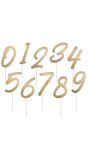 Taarttoppers 20 Cijfers Elegant Brons