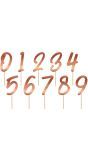 Taarttoppers 20 Cijfers Elegant Roze Goud
