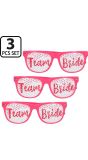 Team Bride Roze Dames Partybrillen