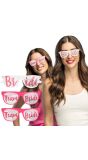 Team Bride Roze en Witte Dames Partybrillen