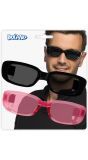 Techno Partybrillen Set Zwarte en Roze