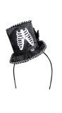 Tiara Minihoedje Zwart Skelet