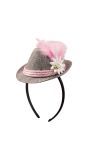 Tiara Oktoberfest Roze Minihoedje