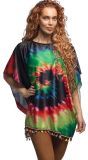 Tie Dye Hippie Poncho