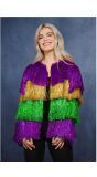 Tinsel Mardi Gras Jas Dames Meerkleurig