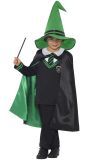 Tovenaars Jongens Kostuum Zwart Groen