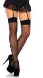 Transparante Jarretel Kousen Zwart