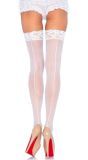Transparante Kousen met Elegante Naad Wit