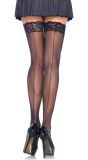Transparante Kousen met Elegante Naad Zwart